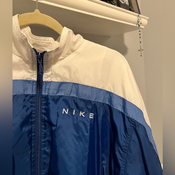 NIKE Windbreaker blue and white Vintage - Picture 2 of 3